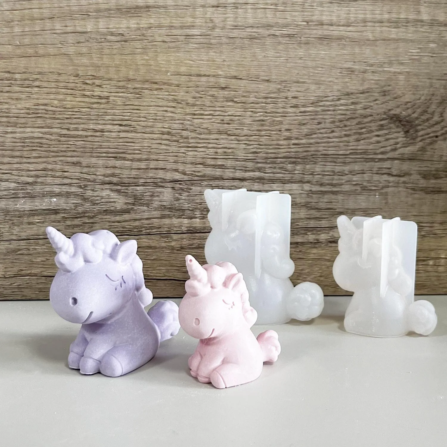 Candle Making Classes - 3D Geometryczny Silikonowy Jednorożec Kot Jeleń