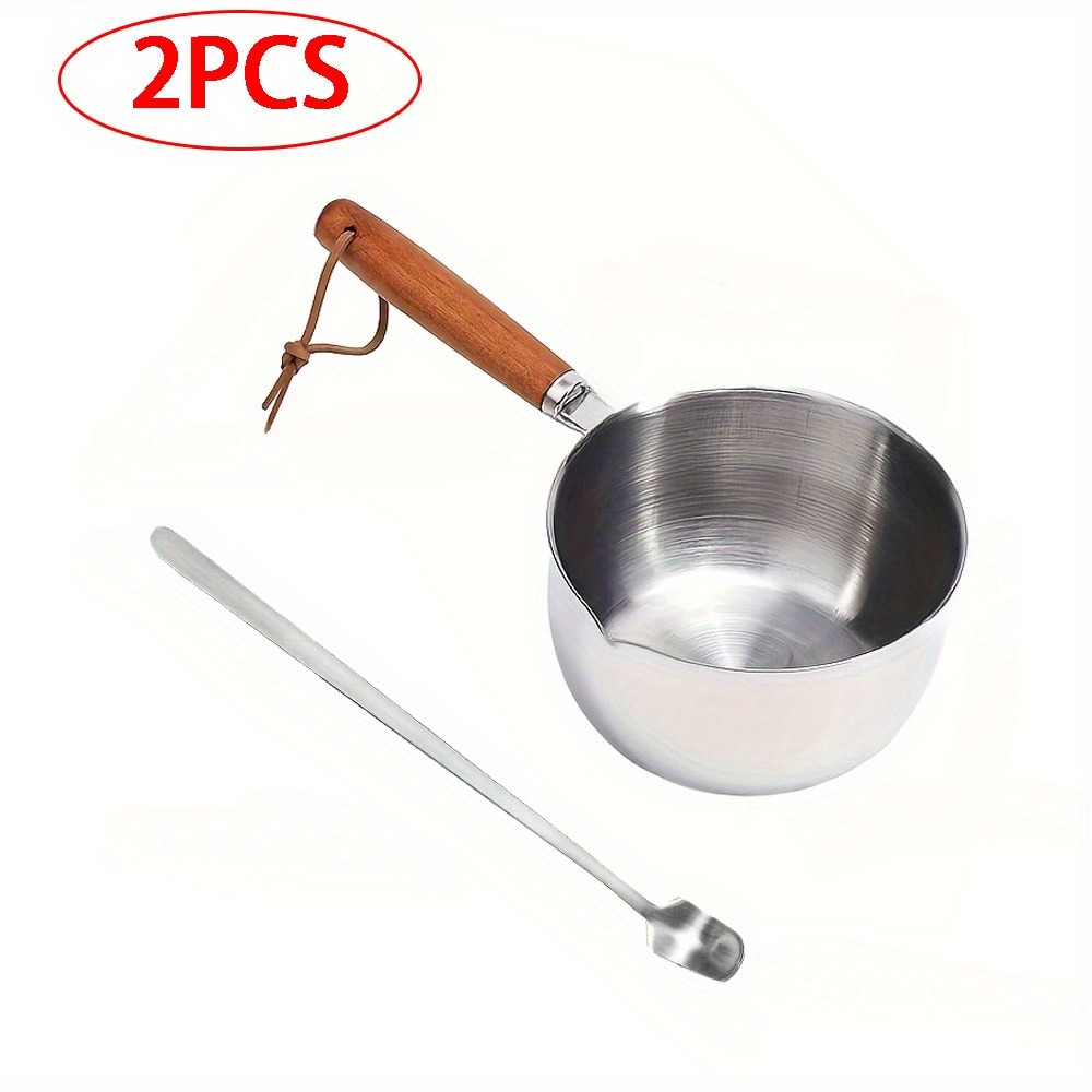 Candle Making Pot - 2 SZT./ZESTAW Drewniany uchwyt do topienia