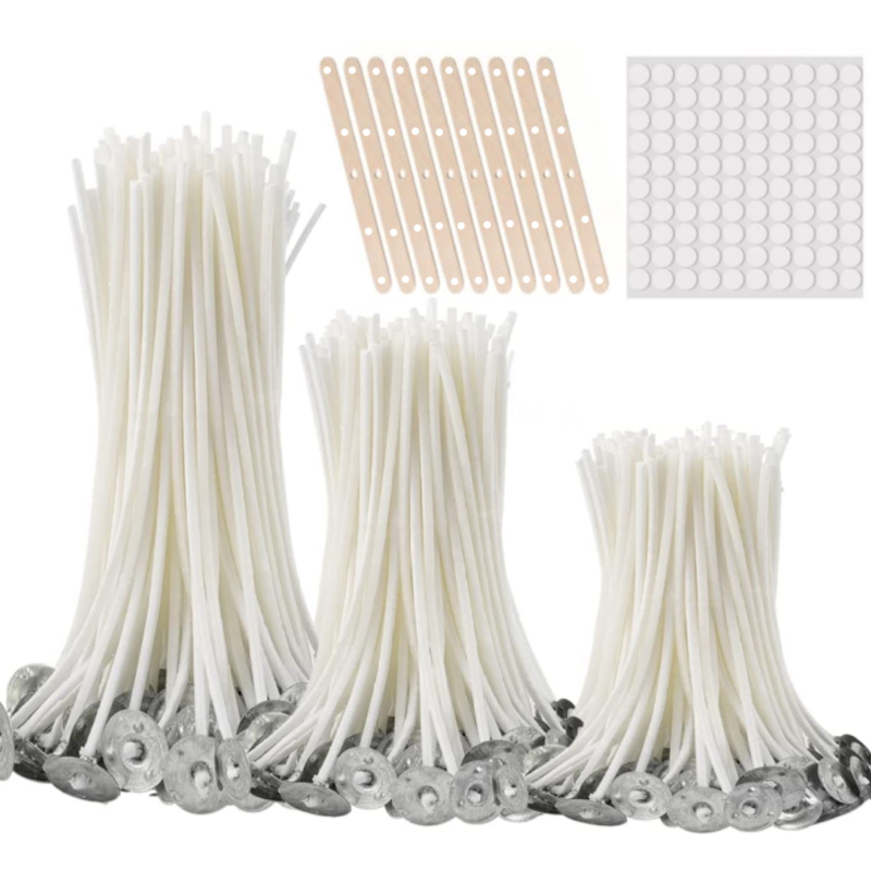 Cotton Wick Pre Tabbed - 100 sztuk bezdymnych knotów do świec