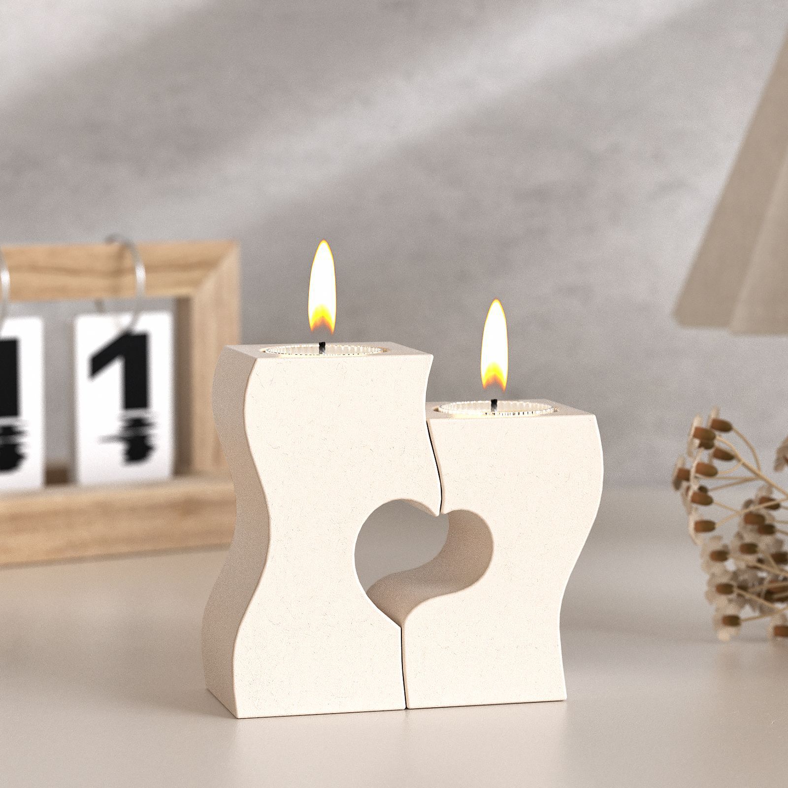 Candle Making Classes - S Heart Candlestick Silicone Molds DIY
