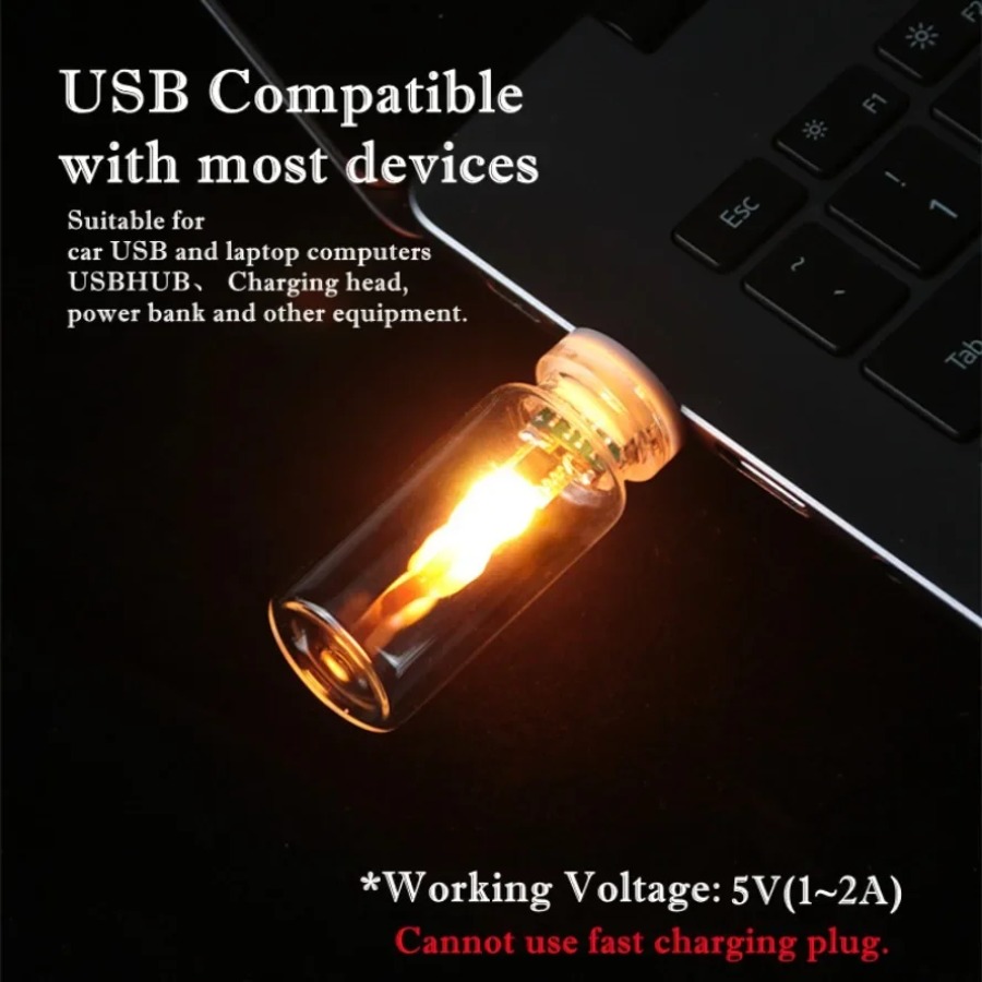 Lampka nocna LED USB 5V imituj – Candle Making Glass recenzja i cena