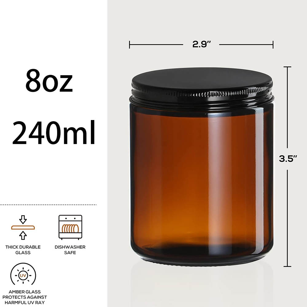 Słoiki z brązowego szkła o poj – Candle Making Glass recenzja i cena