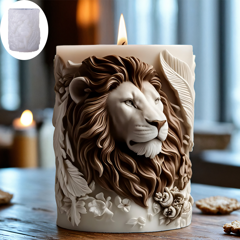 Forma do świec 3D - relief lwa – Candle Making Thermometer recenzja i cena