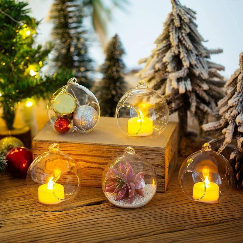 6/12Pcs Mini wiszący szklany ś – Candle Making Glass recenzja i cena