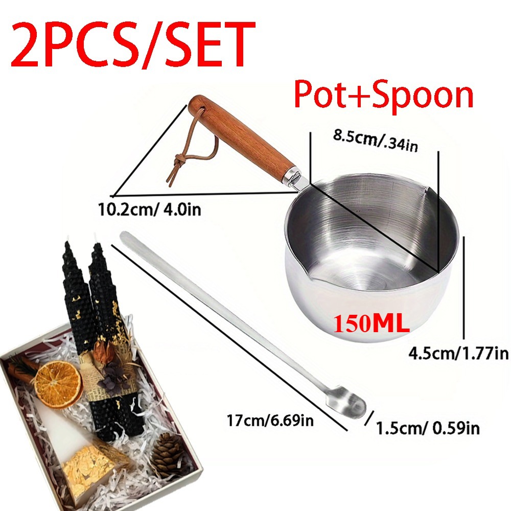 2 SZT./ZESTAW Drewniany uchwyt – Candle Making Pot recenzja i cena